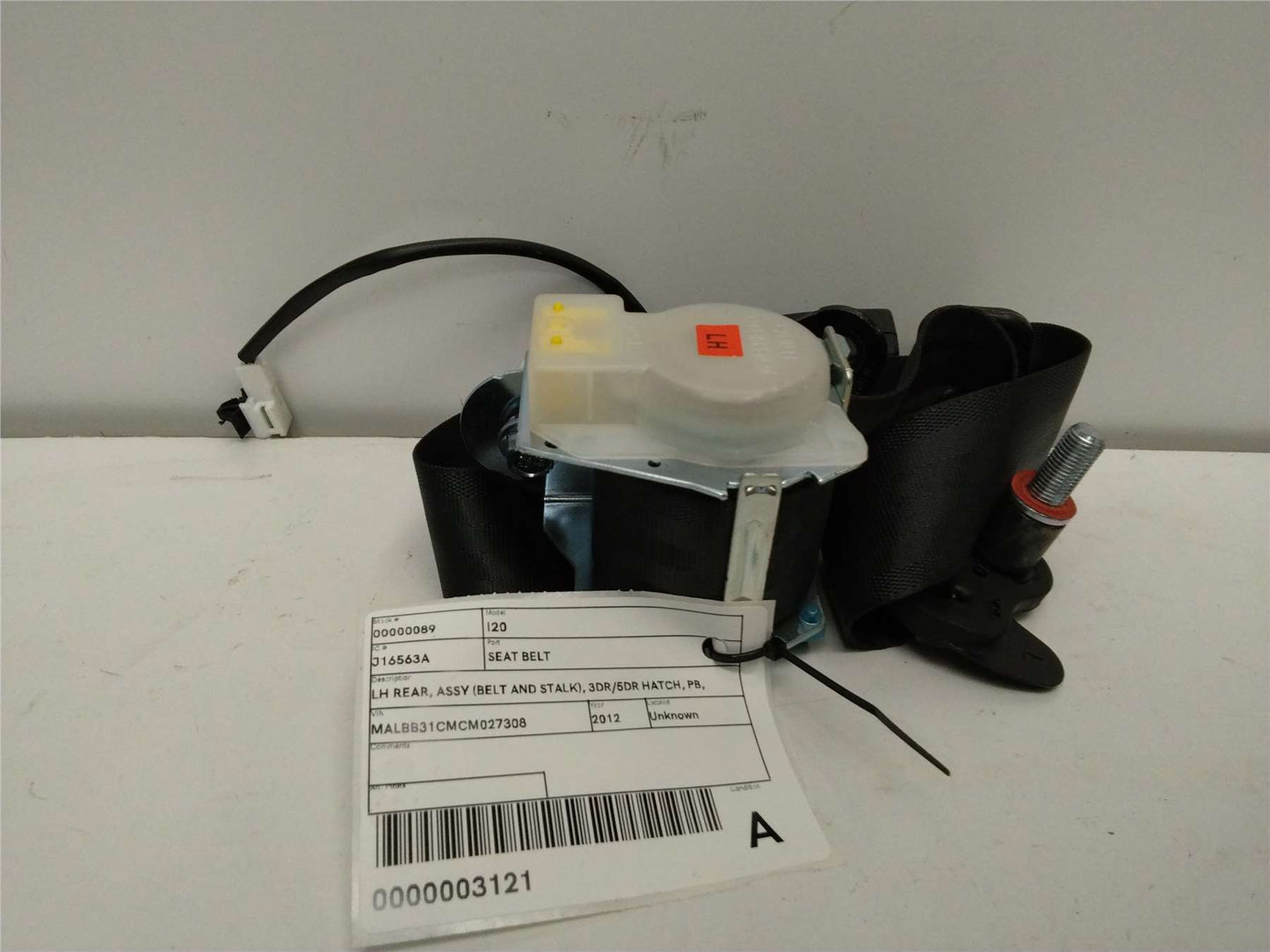 Hyundai, I20 Seat Belt Lh Rear Assy (Belt And Stalk) 3Dr/5Dr Hatch Pb 07/10 12/15