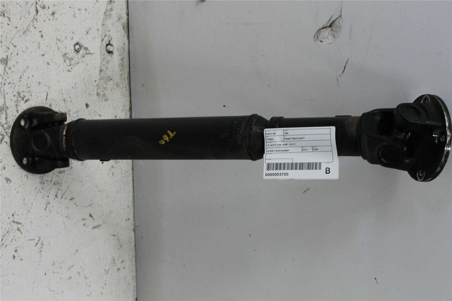 Used LDV, T60 Front Prop Shaft 2.8 Auto T/M Sk8C 07/17 2019 – image 1 - All Good Parts