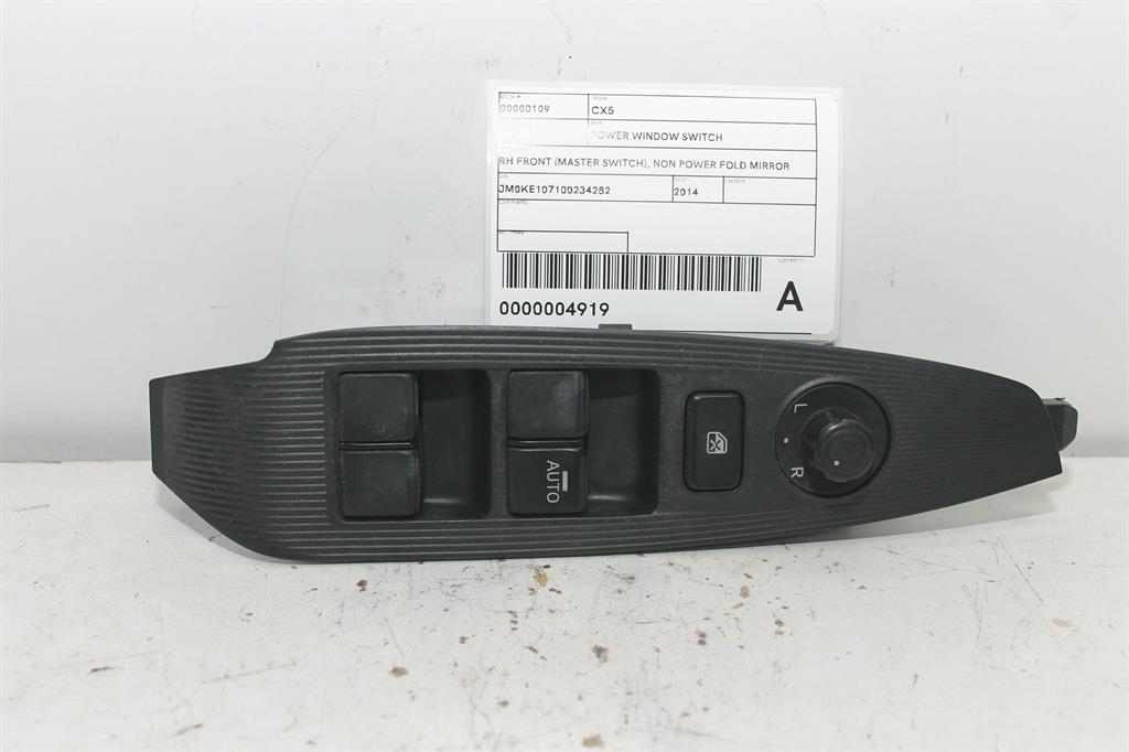Used MAZDA, CX5 Power Window Switch Rh Front (Master Switch) Non Power Fold Mirror Type Ke 02/12 12/14 2014 – image 1 - All Good Parts
