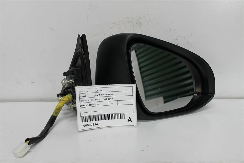 Used Toyota, Aurion Right Door Mirror Gsv50R At X/Sportivo 05/15 08/17 2016 – image 1 - All Good Parts