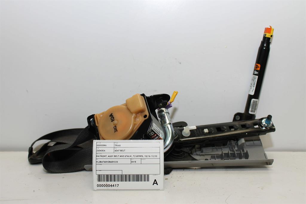 Used Holden, Trax Seat Belt Rh Front Assy (Belt And Stalk) Tj Series 10/16 12/20 2018 – image 1 - All Good Parts