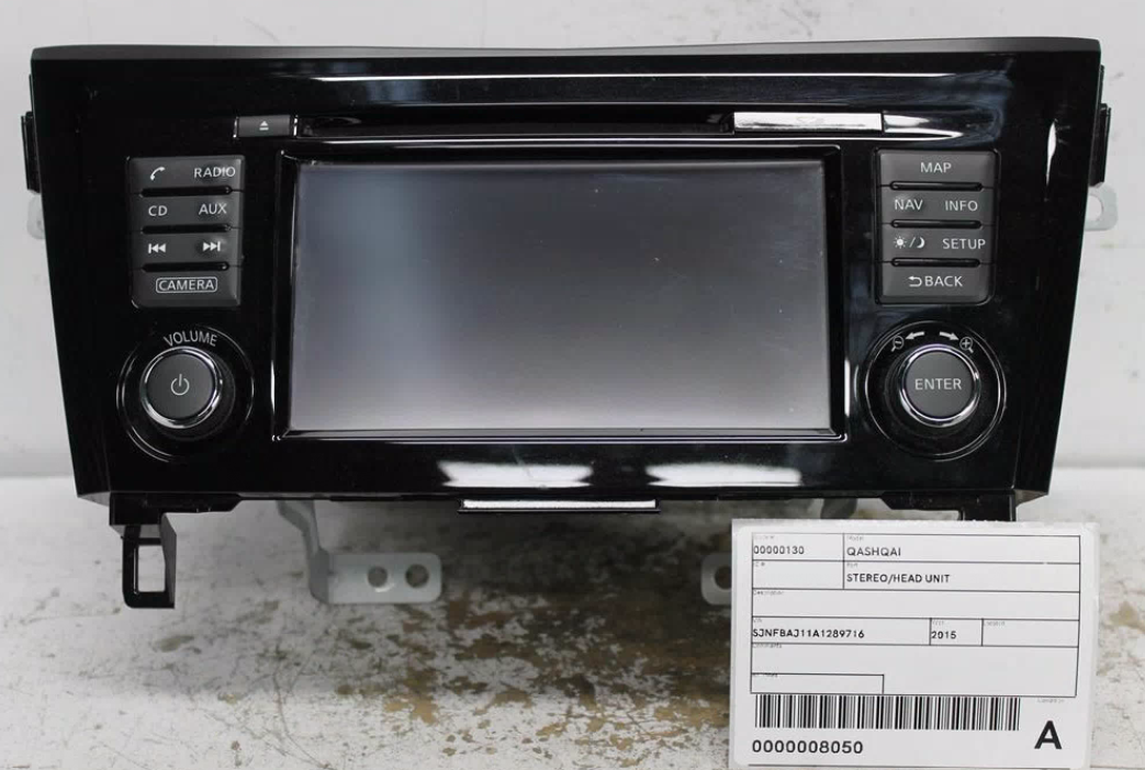 Used Nissan, Qashqai Stereo/Head Unit Display & Head Unit Sat Nav Type J11 06/14 07/21 2015 – image 1 - All Good Parts