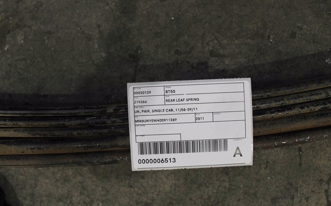 Used Mazda, Bt50 Rear Leaf Spring Un Pair Single Cab 11/06 09/11 2011 – image 1 - All Good Parts