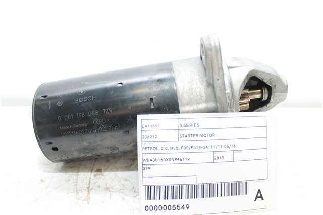 2013, BMW, 320i, F30, Starter Motor