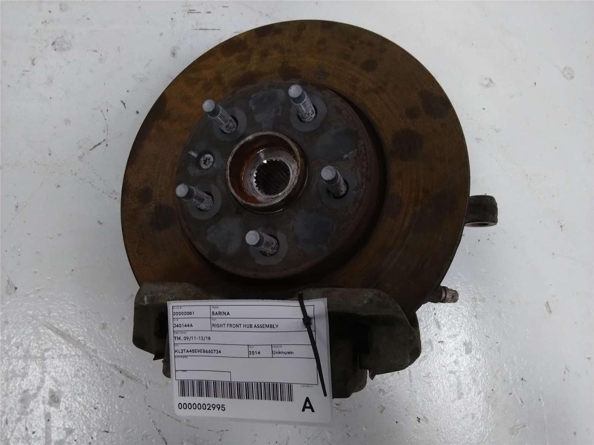 Holden, Barina, TM, Right Front Hub Assembly