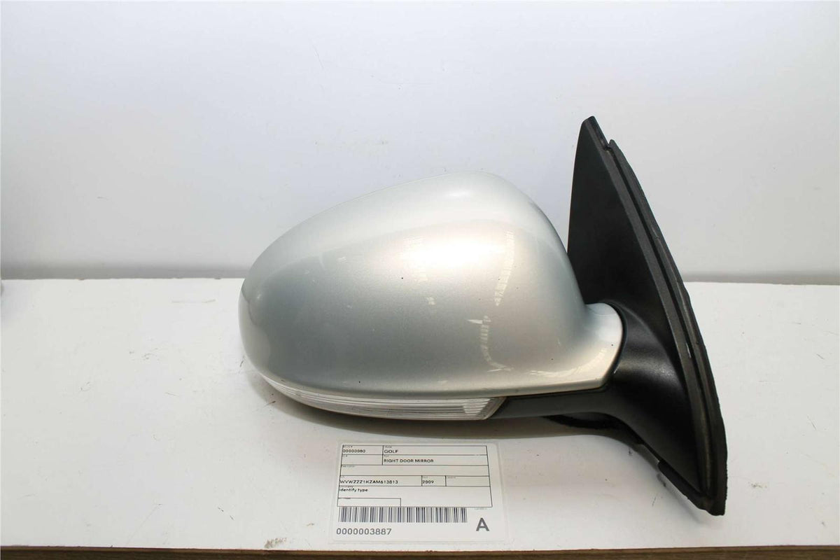 2009, Volkswagen, Golf, Variant, MK5 - 1K, Right Door Mirror