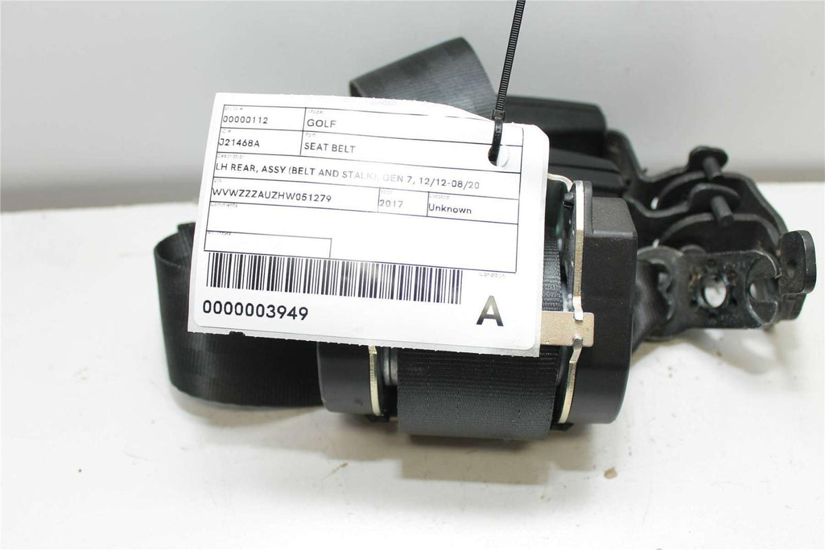 Volkswagen, Golf, Golf, Left Rear Seat Belt