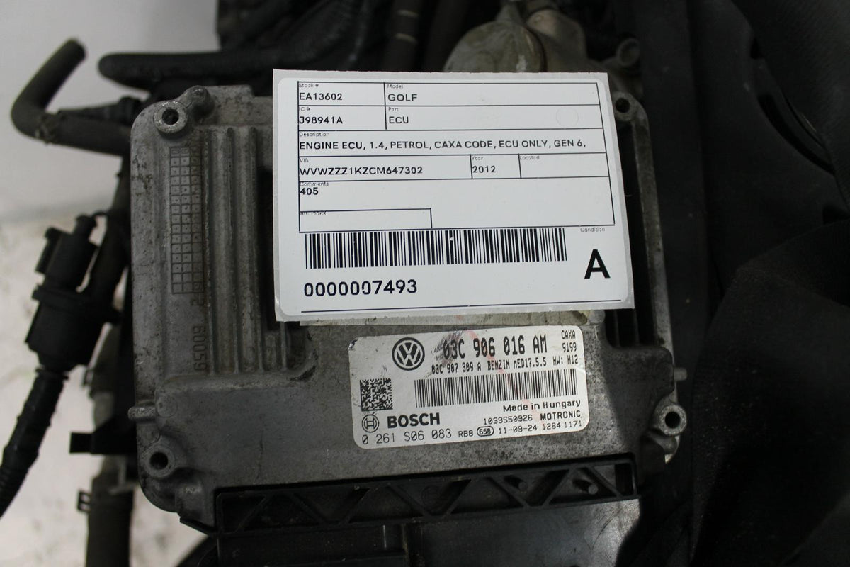 2012, Volkswagen, Golf, Variant, MK6 - AJ, ECU