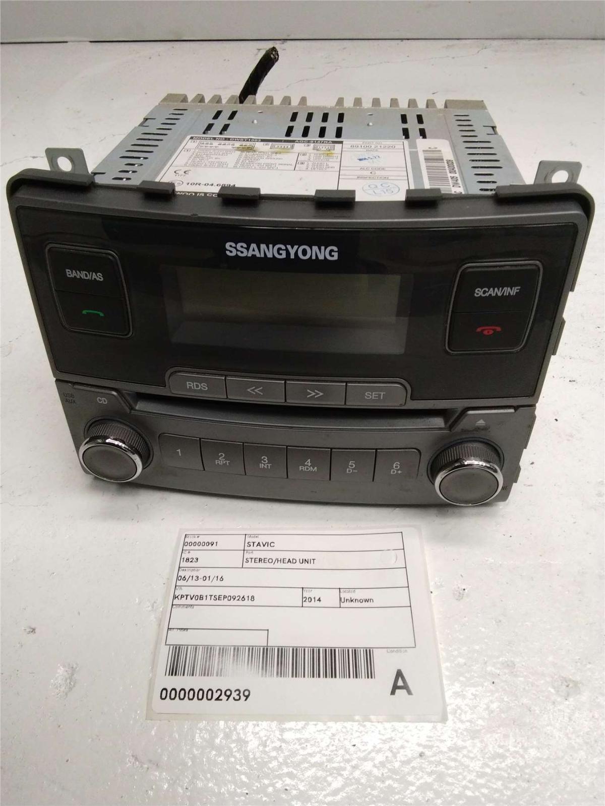 SsangYong, Rodius, II, Stereo Head Unit