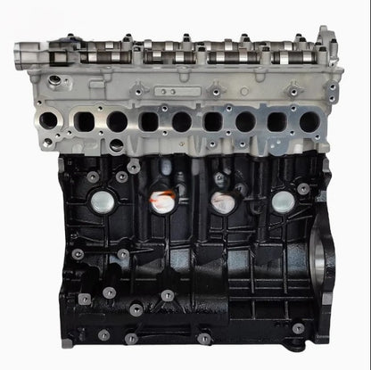 A brand new Hyundai Iload D4CB 2.5L turbo diesel engine without the top cover showing the valves and pistons.