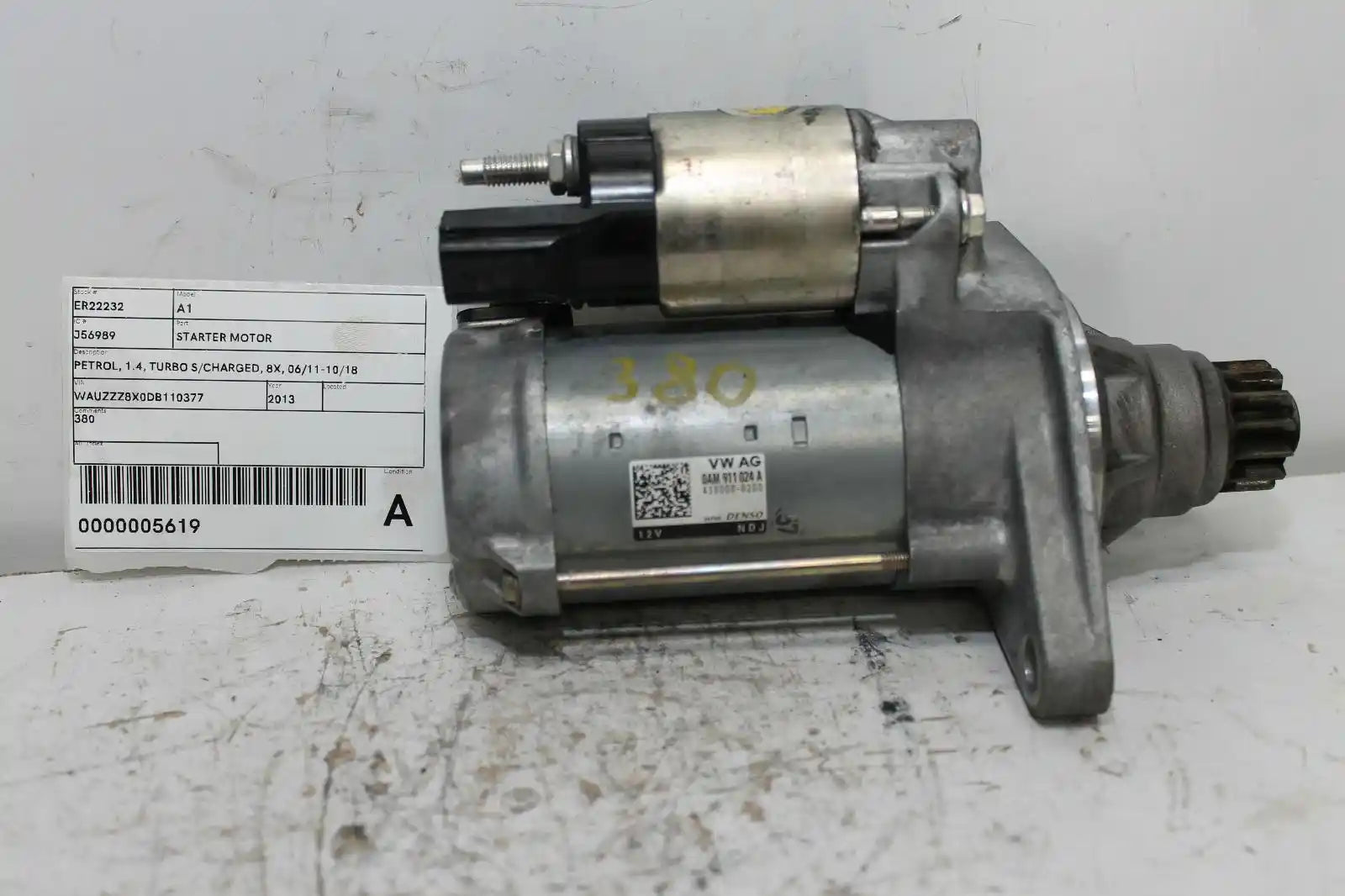 Used Audi, A1 Starter Motor Petrol 1.4 Turbo S/Charged 8X 06/11 10/18 2013 – main images - All Good Parts