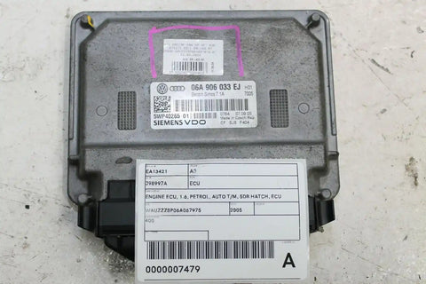 Audi, A3 Ecu 1.6 Petrol Auto T/M 5Dr Hatch Ecu Only 8P 06/04 04/13