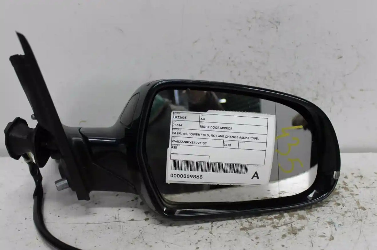 Used Audi, A4 Right Door Mirror B8 8K A4 Power Fold No Lane Change Assist Type 02/08 01/16 2010 – main images - All Good Parts