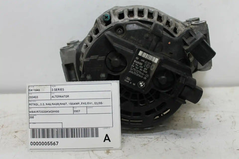 BMW, 3 Series Alternator Petrol 2.0 N46/N46B/N46T 150Amp E90/E91 03/05 01/12