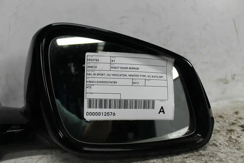 BMW, X1 Right Door Mirror E84 M Sport W/ Indicator Heated Type W/ Auto Dip 07/12 07/15