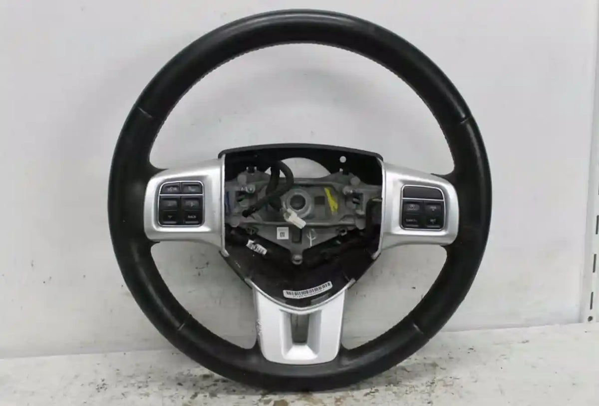 Used Dodge, Journey Steering Wheel Leather Jc 3 Spoke W/ Audio Control W/ Cruise Control Type 07/11 12/16 2014 – image 1 - All Good Parts