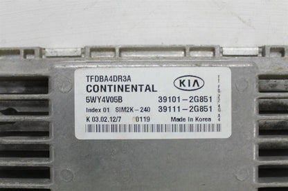 Used Kia, Optima Ecu 2.4 G4Kj Petrol Ecu Only Tf 01/11 10/15 2012 – image 2 - All Good Parts