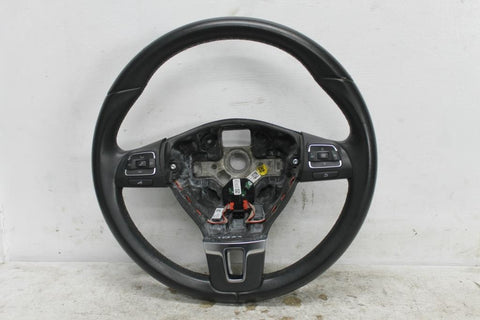 Volkswagen, Tiguan Steering Wheel Leather 5N, Black, 05/08 08/16