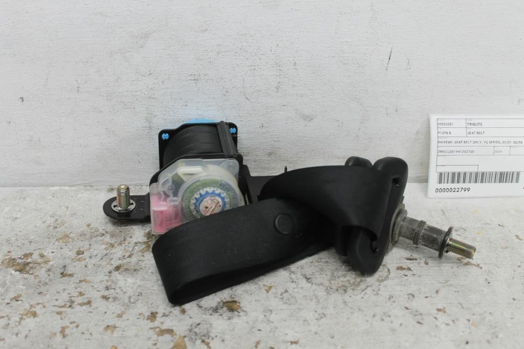 Used Mazda, Tribute Seat Belt Rh Rear Seat Belt Only, Yu Series, 02/01 06/06 2004 – image 2 - All Good Parts