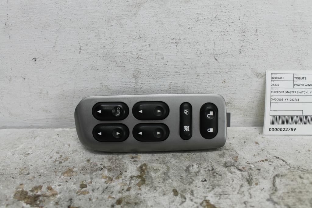 Used Mazda, Tribute Power Window Switch Rh Front (Master Switch) Yu Series, 02/01 03/08 2004 – image 2 - All Good Parts