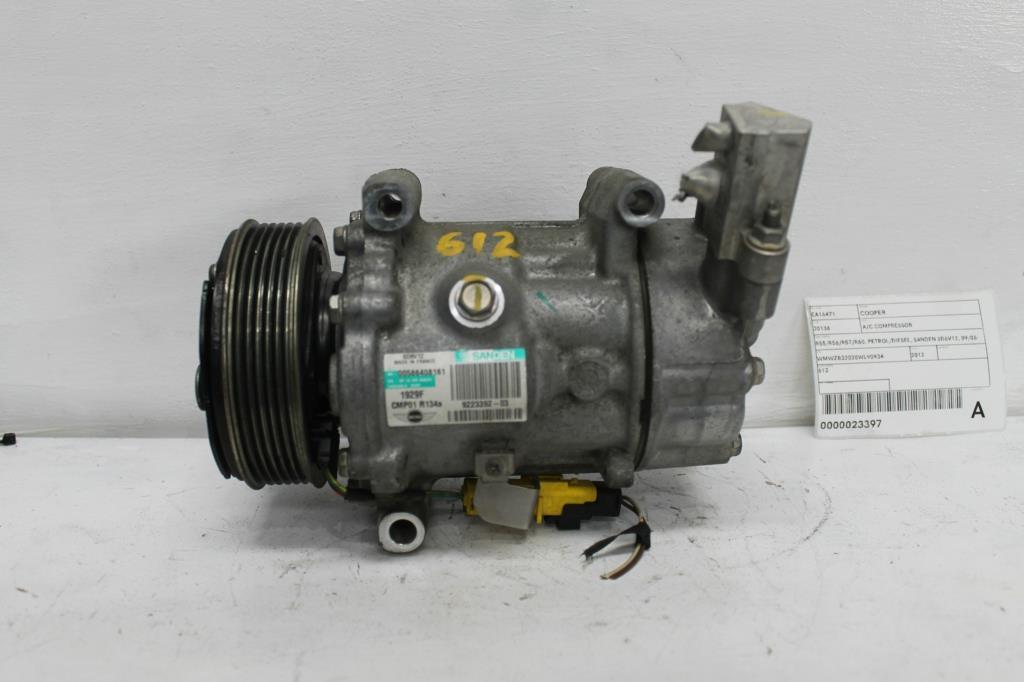 Used MINI, Cooper A/C Compressor R55/R56/R57/R60, Petrol/Diesel, Sanden Sd6V12, 09/06-09/16 2012 – main images - All Good Parts