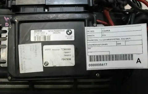 MINI, Cooper Ecu 1.6 S/Charged Petrol Ecu Only R50/R52/R53 04/01 06/08