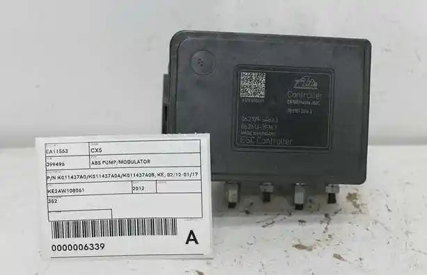 Used Mazda, CX5 Abs Pump/Modulator P/N K011437A0/K011437A0A/K011437A0B Ke 02/12 01/17 2012 – image 1 - All Good Parts