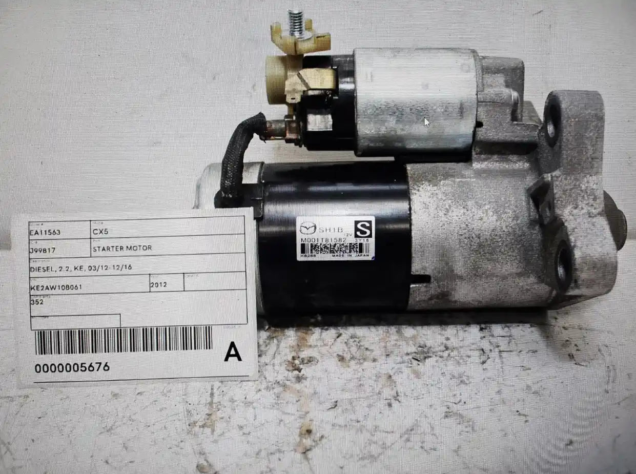 Used Mazda, CX5 Starter Motor Diesel 2.2 Ke 03/12 12/16 2012 – image 1 - All Good Parts