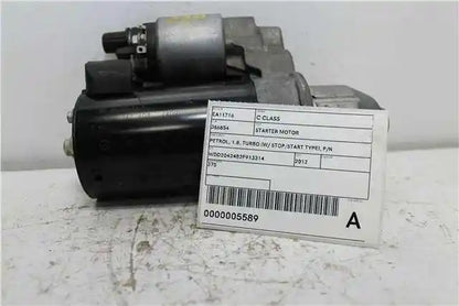 Mercedes, C Class Starter Motor Petrol 1.8 Turbo (W/ Stop/Start Type) P/N A2719060200 W204/C204 01/10 01/15