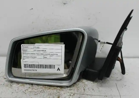 Mercedes, C Class Left Door Mirror W204/S204 Manual Fold Small Flasher Auto Dim Non Memory Type 11/08 04/11