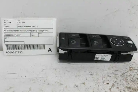 Mercedes, C Class Power Window Switch Rh Front (Master Switch) W/ Folding Mirror Type W204 07/07 05/11