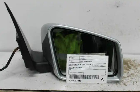 Mercedes, C Class Right Door Mirror W204/S204 Manual Fold Small Flasher Auto Dim Non Memory Type 11/08 04/11