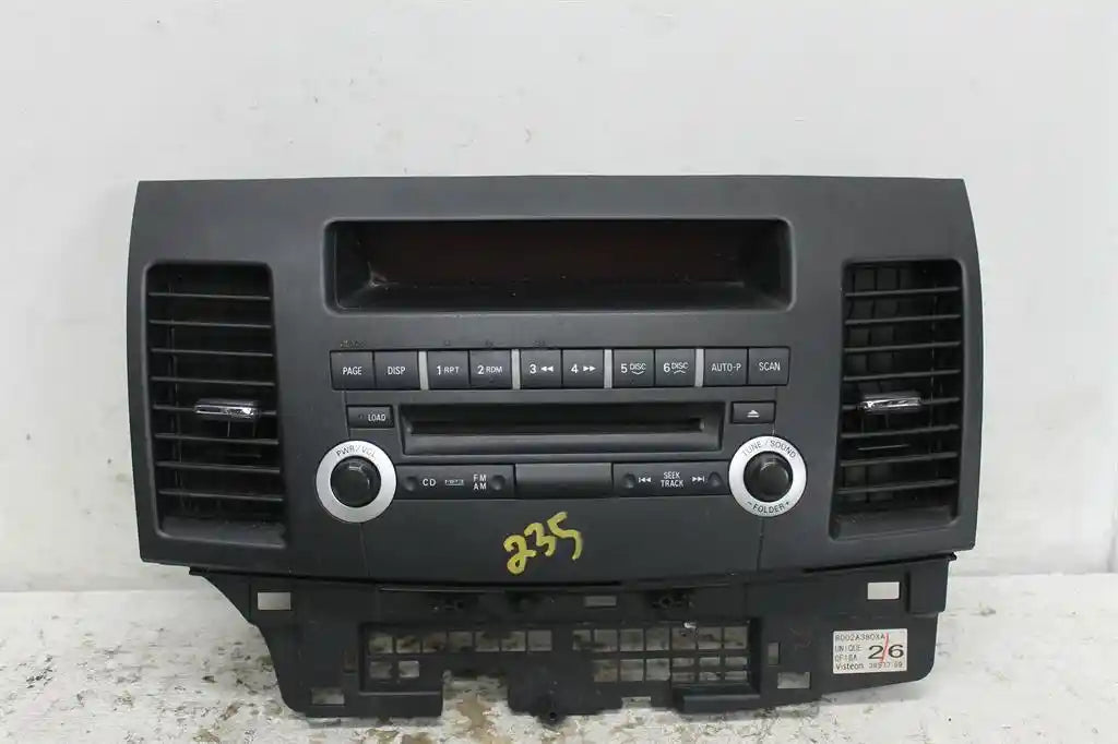 Used Mitsubishi, Lancer Stereo/Head Unit Dash Radio Control Panel/Control Unit Only Cj 07/07 06/12 2010 – image 1 - All Good Parts