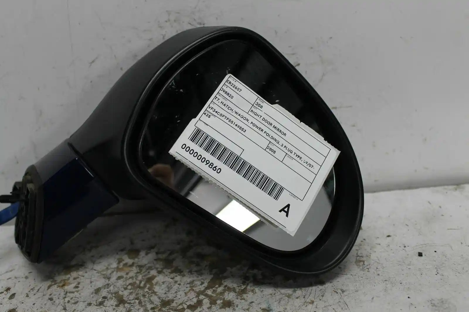 Used Peugeot, 308 Right Door Mirror T7 Hatch/Wagon Power Folding 3 Plug Type 09/07 12/13 2008 – main images - All Good Parts