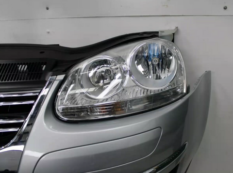 Volkswagen, Jetta Left Headlamp 1Km, Std Type, Chrome Reflector, 02/06-07/11 D4989B