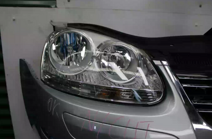 Volkswagen, Jetta Right Headlamp 1Km, Std Type, Chrome Reflector, 02/06-07/11 D4989B
