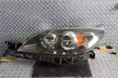 Mazda, 3 Left Headlamp Bk, Hatch, Xenon (Hid Type), 3 Pin Plug, Electric Adjust Type, 10/03-04/09