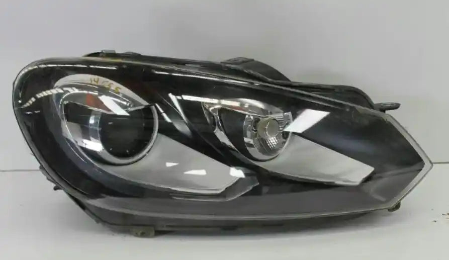 Volkswagen, Golf Right Headlamp Gen 6 Gti Xenon Type Chrome/Black Non Daytime Running Lamp 10/08 03/13