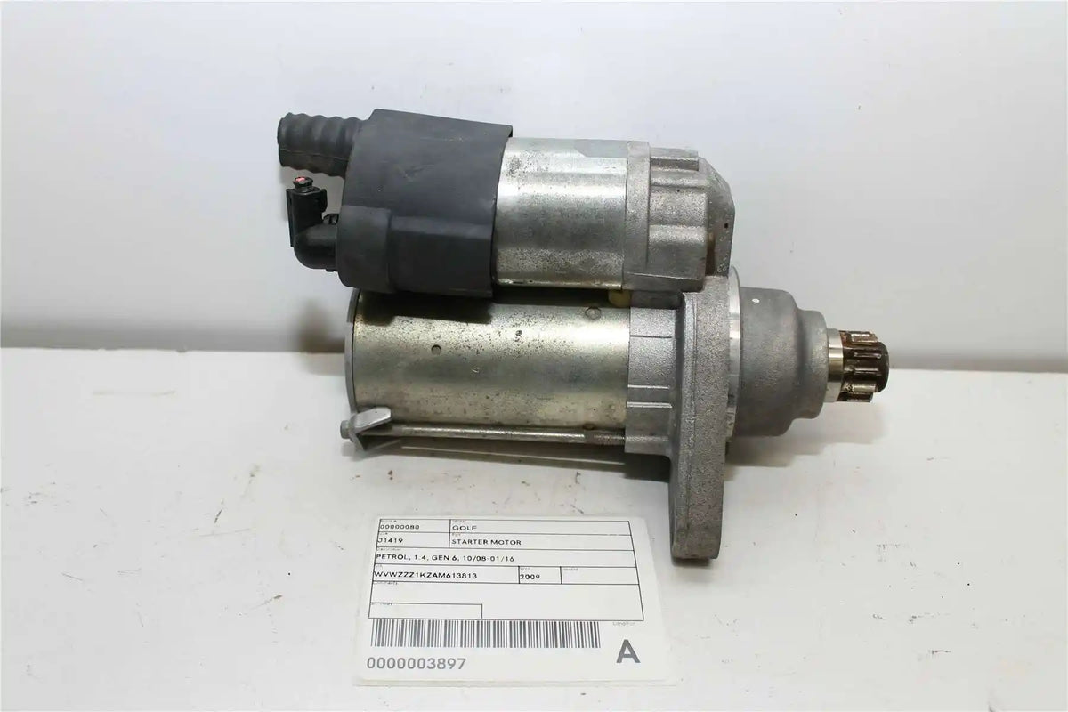Used Volkswagen, Golf Starter Motor Petrol 1.4 Gen 6 10/08 01/16 2009 – image 1 - All Good Parts