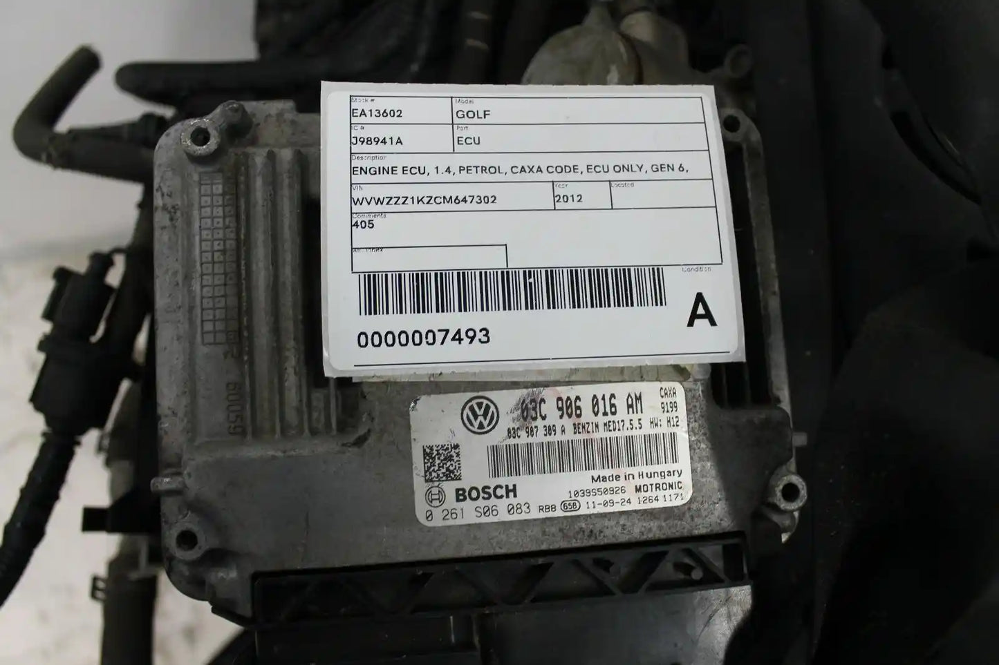 Volkswagen, Golf Ecu 1.4 Petrol Caxa Code Ecu Only Gen 6 10/08 03/13