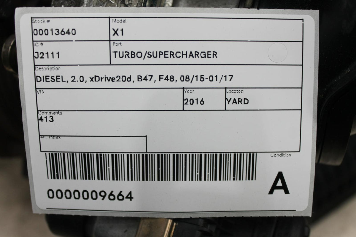 BMW, X1, F48, X1, Turbo/Supercharger