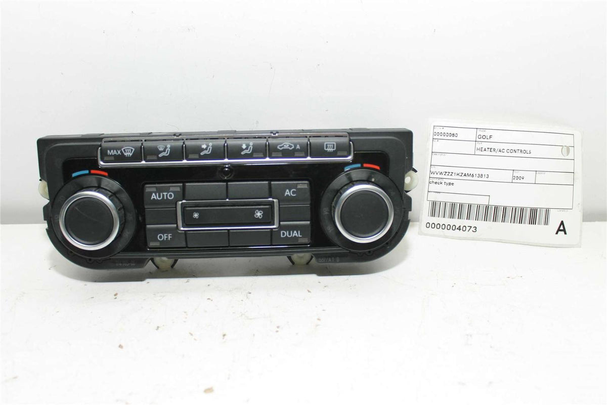 2009, Volkswagen, Golf, Variant, MK5 - 1K, Heater/AC Controls