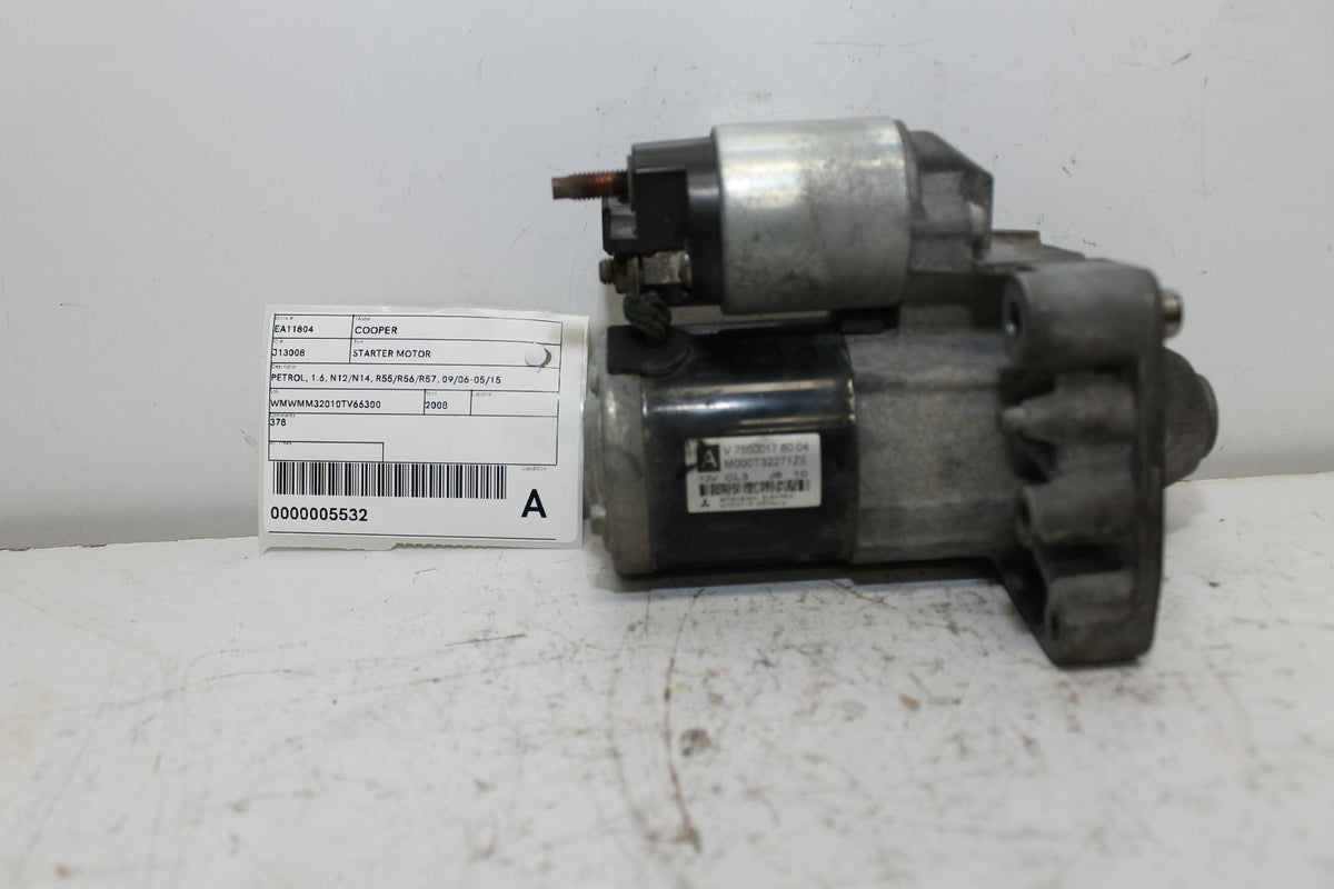 2009, MINI, Clubman Cooper S, R55, Starter Motor