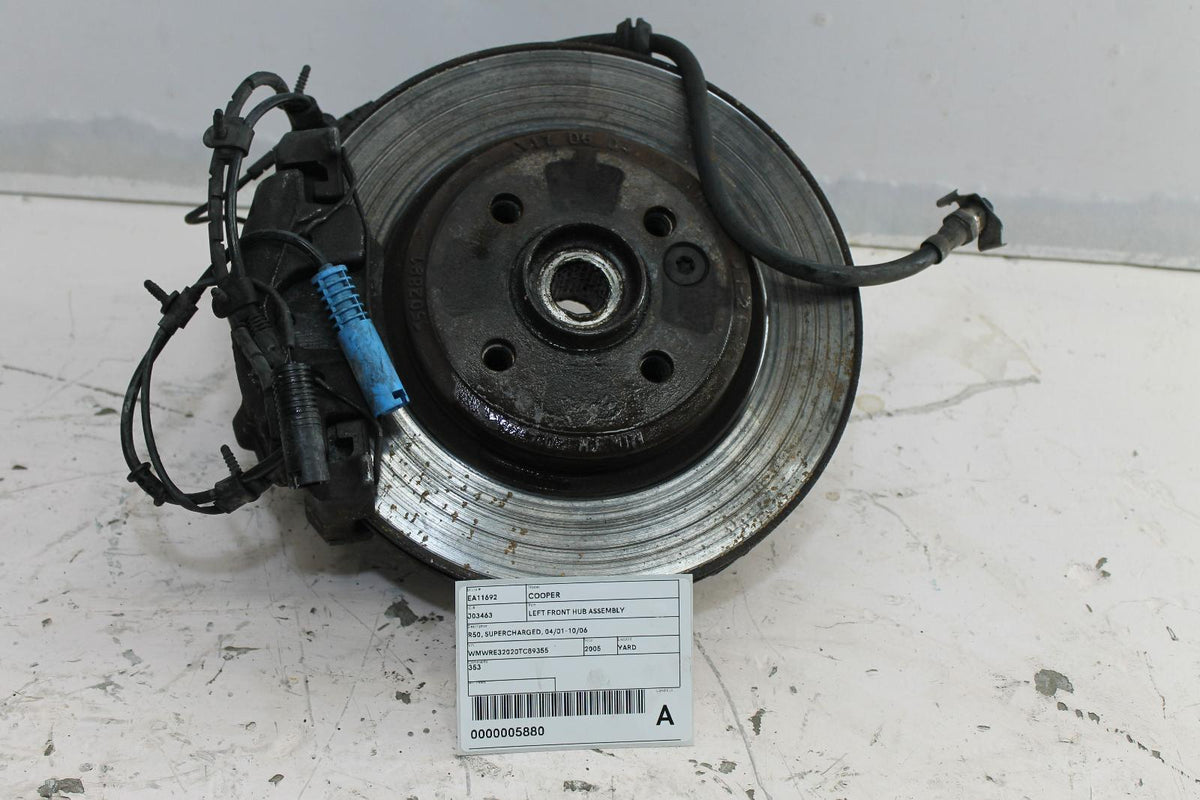 2005, MINI, Cooper S, R53, Left Front Hub Assembly