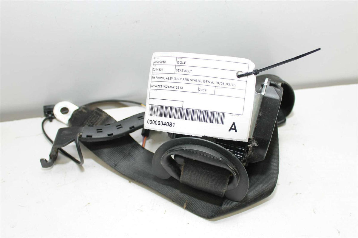 2009, Volkswagen, Golf, Variant, MK5 - 1K, Right Front Seat Belt