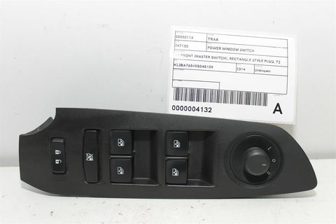 Holden, Trax Power Window Switch Rh Front (Master Switch) Rectangle Style Plug Tj Series 08/13 08/16