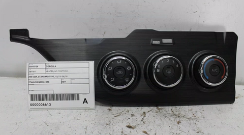 Toyota, Corolla Heater/Ac Controls Zre182R Standard Type 10/12 06/18