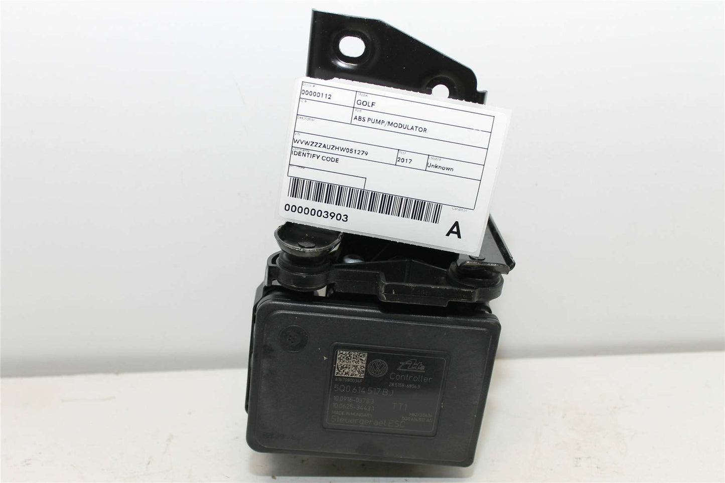 Volkswagen, Golf Abs Pump/Modulator Gen 7 On Motor P/N 5Q0614517Bj 12/12 08/20