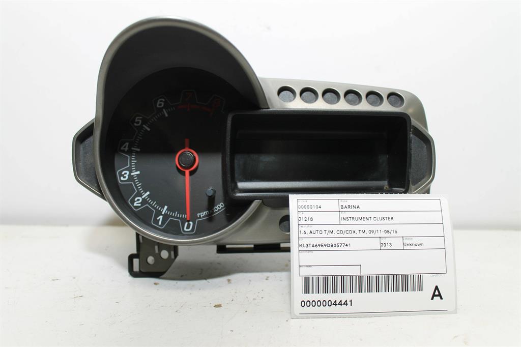 Holden, Barina Instrument Cluster 1.6 Auto T/M Cd/Cdx Tm 09/11 08/16