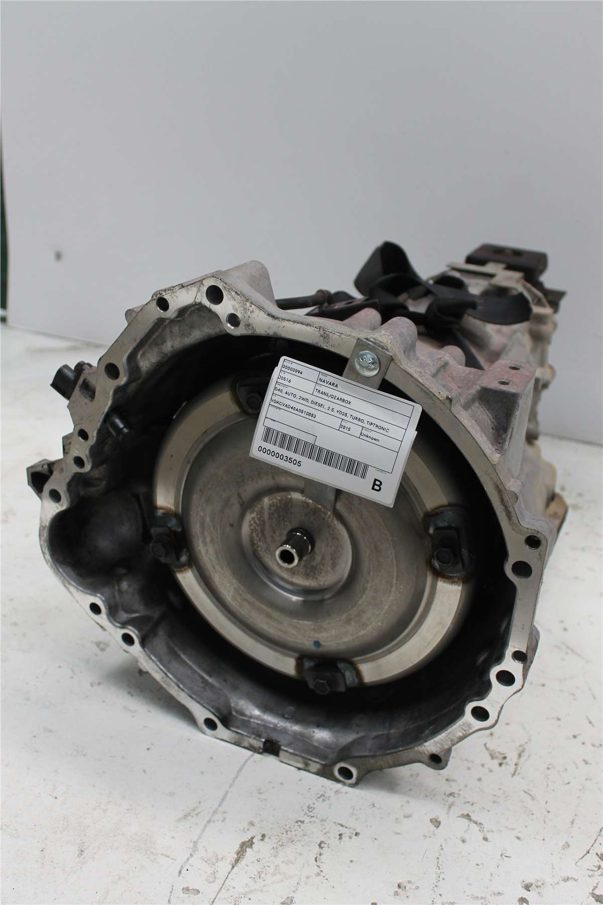 Nissan, Navara Trans/Gearbox D40 Auto 2Wd Diesel 2.5 Yd25 Turbo Tiptronic Type Vin Vsk 01/10 08/15